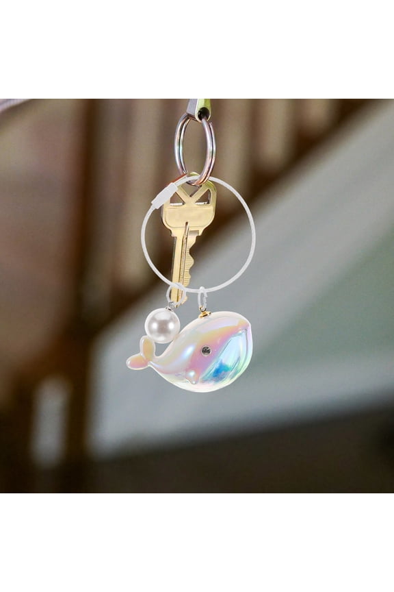 White Whale Keychain Pendant for Bag Decoration Alloy Cute Animal Backpack Charm