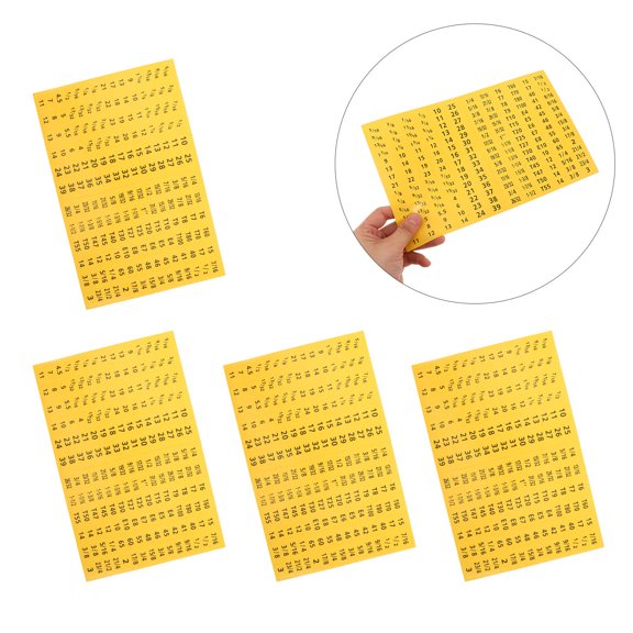 Yardwe 20 Sheets Socket Wrench Label Set Yellow Paper Size Stickers