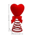 thumbnail image 1 of Yardy 3Pcs Valentine's Day Tree Topper|6.3" Heart Shape Tree Topper Heart Decorations|Red Flocked Tree Topper| for Valentine's Day Wedding Holiday Ornament Home Indoor Decor, 1 of 5