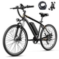 thumbnail image 1 of YareYi EB5 350W Rated Electric Bike for Adults, 26" Tire ebike with Removable Battery, 40-Mile Range, 20 MPH, 7-Speed and Front Fork Suspension Electric Mountain Bike, Black, 1 of 8