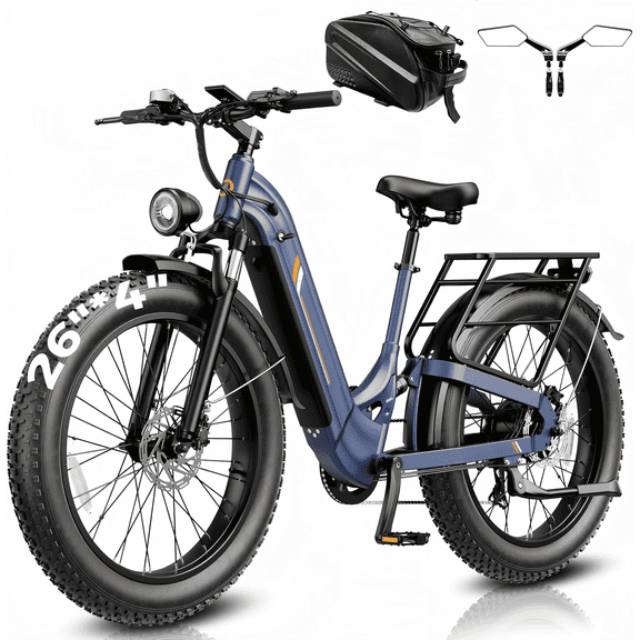 YareYi Electric Bike for Adults, 2000W Peak Motor 40Mph 52V 20Ah Removable Battery, 26'' x 4'' Fat Tire E-Mountain Bicycle, APP Control Bluetooth, UL2849