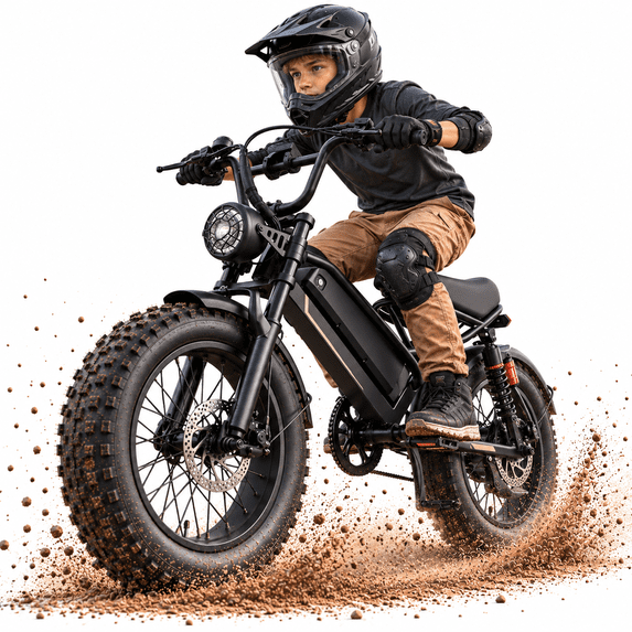 YareYi Electric Bike for Adults Teens, 500W Fat Tire E-Mountain Bicycle, Class 2 Ebike with Speedometer, 48V 600Wh Removable Battery Dual Suspension UL2849, 16 inch