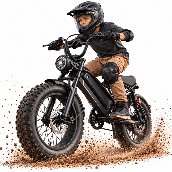 YareYi Electric Bike for Adults Teens, 500W Fat Tire E-Mountain Bicycle, Class 2 Ebike with Speedometer, 48V 600Wh Removable Battery Dual Suspension UL2849, 16 inch