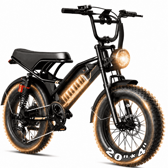 YareYi Electric Bike for Adults 20", Fat Tire E-Bike Class 3, 750W Mountain Bicycle with Speedometer, 48V 960Wh Removable Battery UL2849