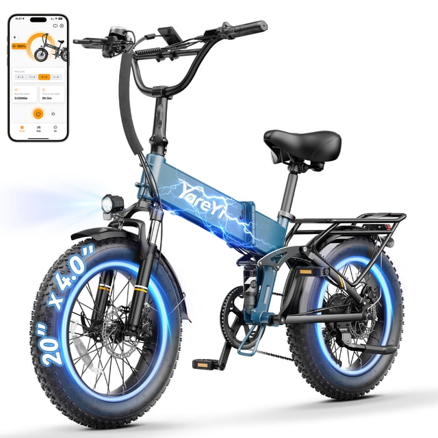YareYi HunterPro 700W+ Rated Electric Bike for Adults, 28 MPH Folding ...
