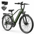 thumbnail image 1 of YareYi Roamer 26" Electric Bike for Adults, 750W Rated Motor Commuter Ebike with 48V 11Ah Removable Battery, 62-Mile Range, 28 MPH, 7-Speed, Green, 1 of 8