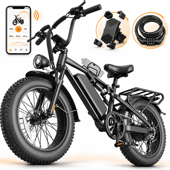 Yareyi 80-Mile Electric Mountain Bike for Adults, 20