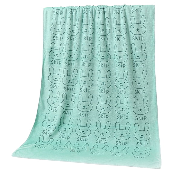 Yarino 40inx20in Bath Towels On Clearance 1PC Towel Shower Super Fine Fiber Big Bath Towel,Household Water Absorption,Quick Drying,Adult,Children's Printed Swimming Beach Towel Mint Green