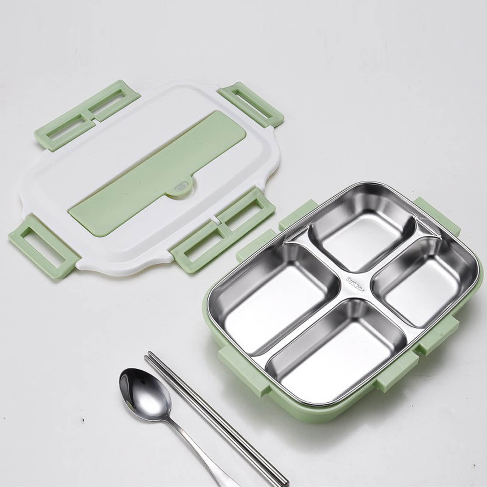 Yarino Dividers Lunch Containers with Dividers 92 oz Stainless Steel