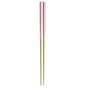 Yarino Metal Chopsticks Stainless Steel 1 Pair Reusable Chopsticks Metal Korean Chinese Stainless Steel Chop Sticks Pink