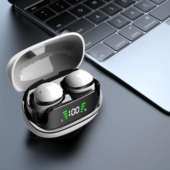 Yarino Mini True Wireless Earbuds with ANC, Bluetooth 5.3, Low Latency, Fast Charging, Digital Display, IPX5 Waterproof, Mini In-Ear Headphones
