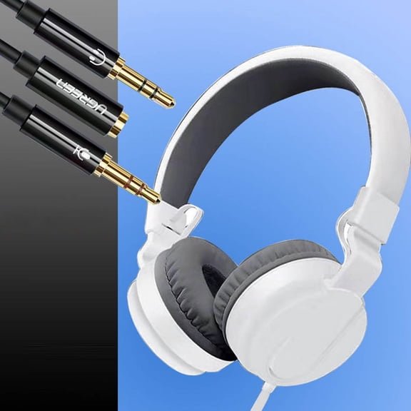 Yarino Noise Cancelling Gaming Headset for PC/PS4/PS5/Xbox/Switch - Over-Ear Wired Foldable with Built-in Mic, Enhanced Bass & Travel-Friendly Design