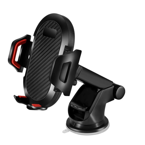 Yarino Red Plastic Long - rod Automatic - lock Car Phone Holder (Suction Cup Type) - 360° Rotatable, Stable and Anti - slip