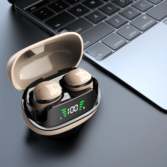 Yarino True Wireless Mini Earbuds, ANC Surround Sound, Bluetooth 5.3 Low Latency, Type-C Fast Charging with Digital Display, IPX5 Waterproof