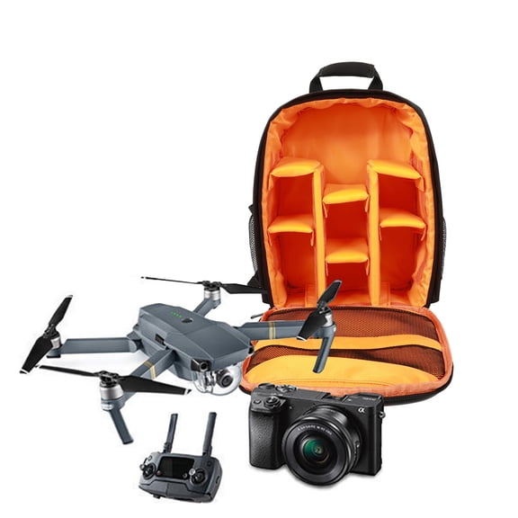 Yarino Ultra-Lightweight DSLR & Drone Backpack for Outdoor Hiking - Compact Camera Bag with Removable Dividers, Laptop Sleeve for Photographers & Travelers