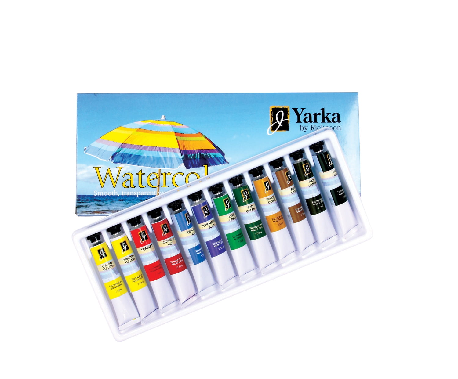 Yarka NonToxic Watercolor Paint Set, 0.25 Ounce Tube, Assorted Bright