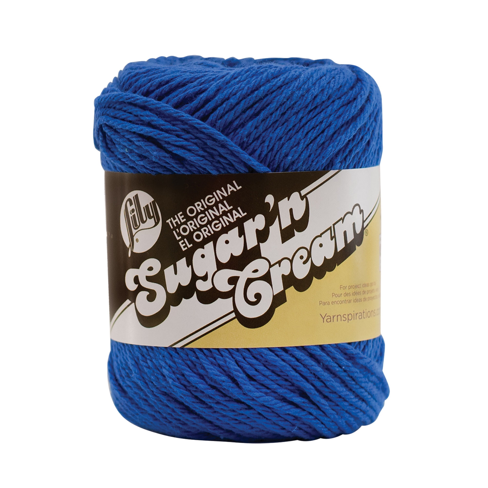 Lily Sugar'n Cream Cotton Yarn, 2.5 Oz, Dazzle Blue, 100% USA