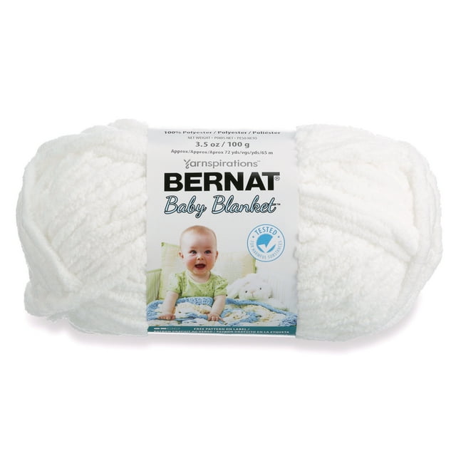 Bernat Baby Blanket Yarn White Ombre, 100 grams 86 yards per package