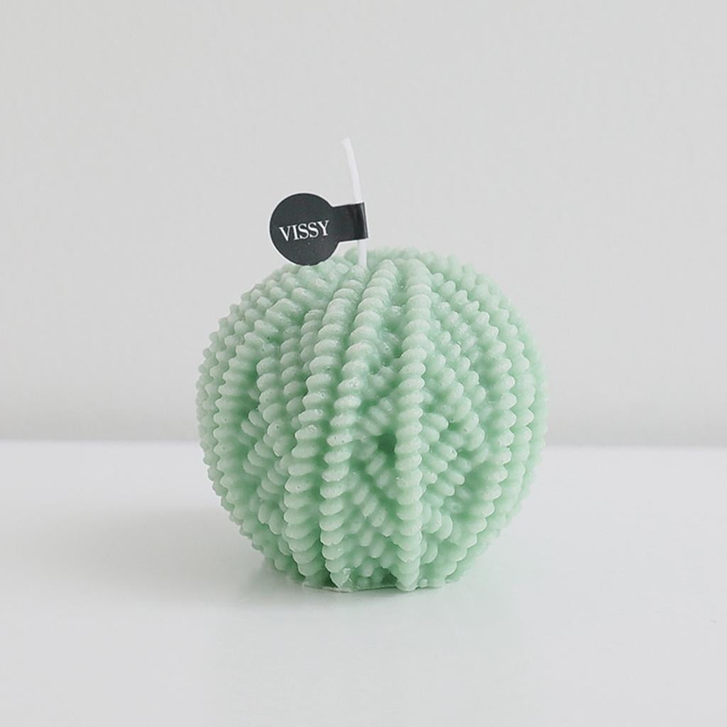 Yarn Ball Candle Crafted Handmade Ball Candle Shaped Burning Candle