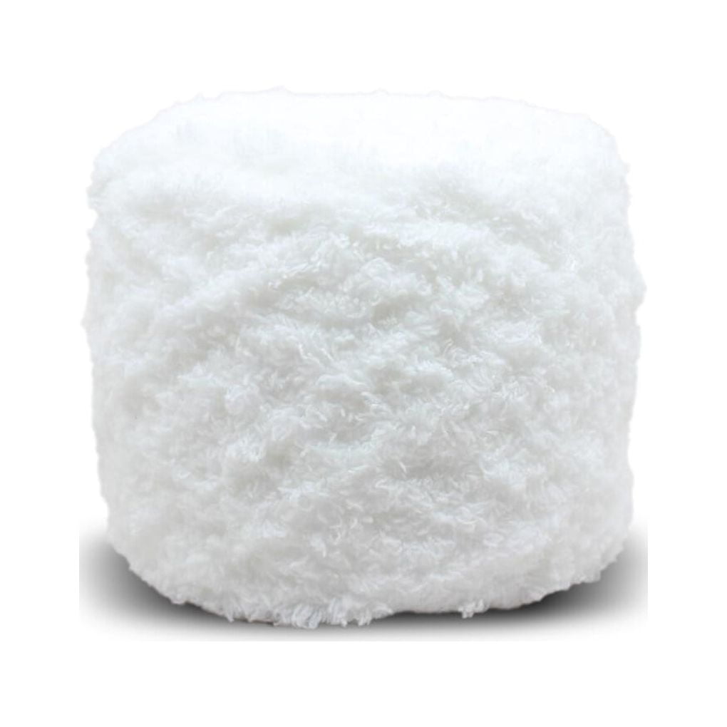 Yarn Ball Soft Warm Knitting Velvet Yarns 2Strand Crocheting Thread for Scarf Cardigan, White