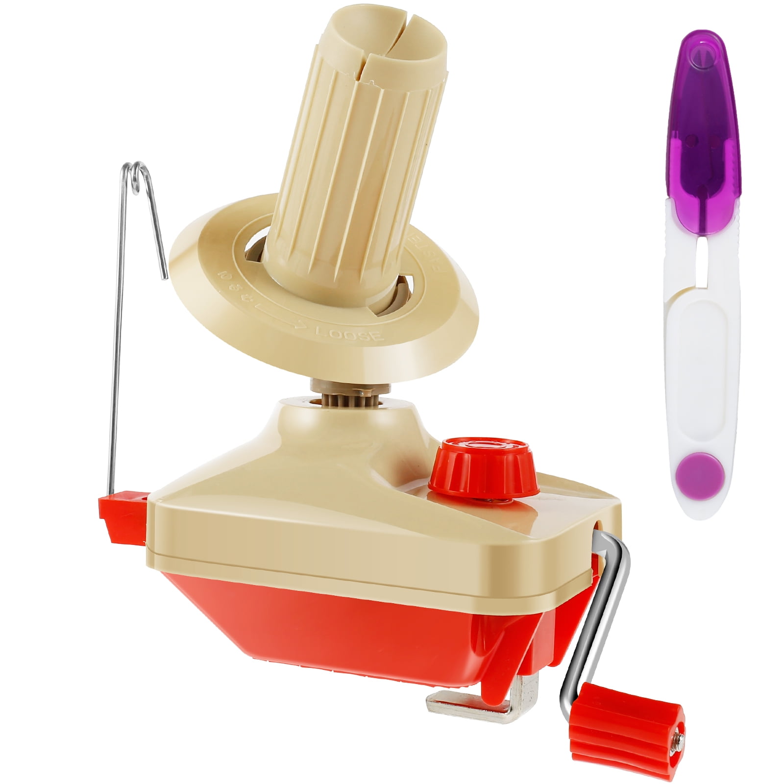 Yarn Ball Winder Hand Operated Low Noise Wool Winder with Scissors Portable Lightweight Wool