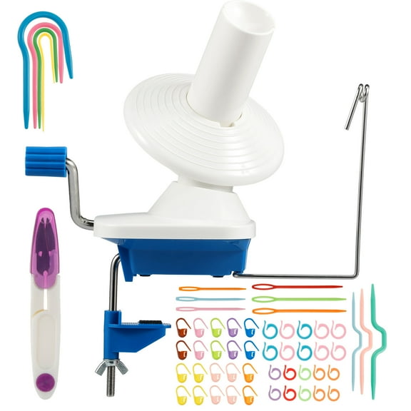 Yarn Ball Winder Manual Yarn Spinner Efficient Yarn Ball Roller Portable Yarn Winding Machine Clip on Table Yarn Cake Wool Winder Low Noise Yarn Winder for Knitting Yarn
