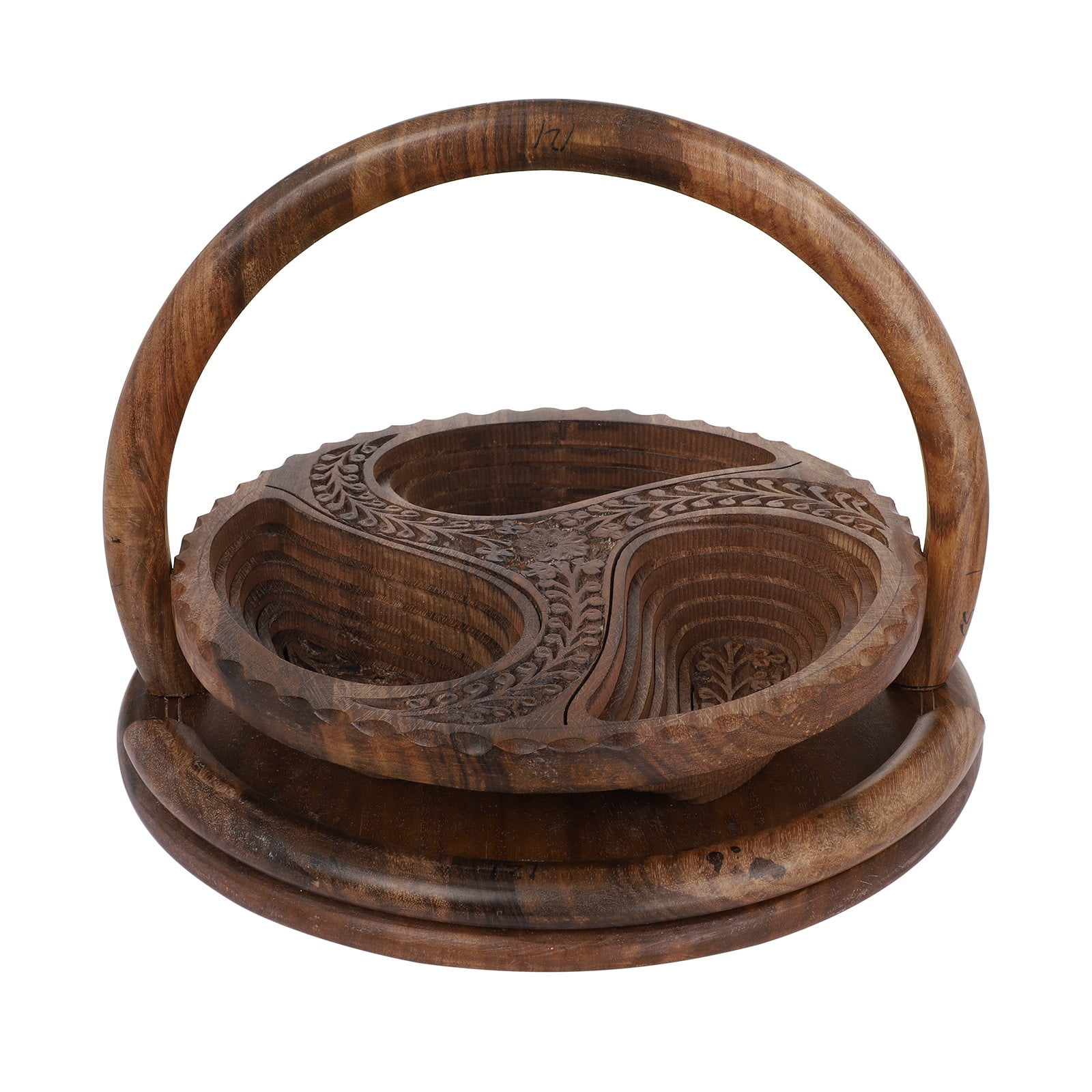 Yarn Basket Table Wire Cart Woven Fruit Basket for Kitchen Counter