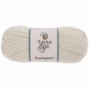 Yarn Bee Pearlspun, Medium Weight Low Pill Acrylic, 150 Yards, Pearl