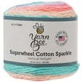 thumbnail image 1 of Yarn Bee Sugarwheel Cotton Sparkle Yarn Cake, Light Weight Cotton with Metallic Polyester Thread, 296 Yards, Twirls at Twilight, 1 of 4