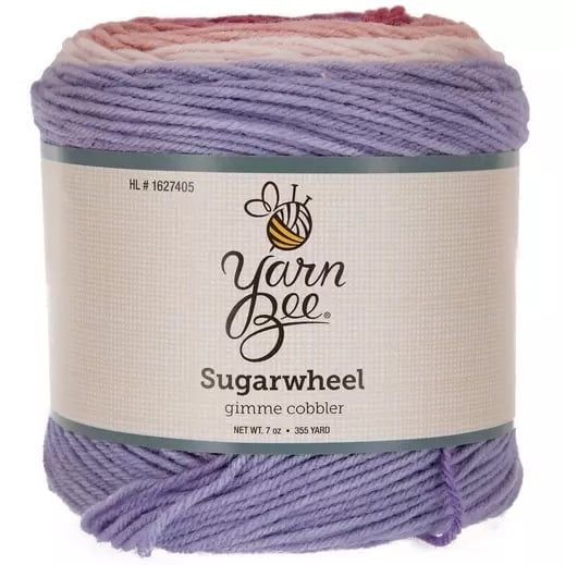 Yarn Bee Sugarwheel Yarn Cake, Medium Weight Acrylic, 355 Yards, Gimme Cobbler