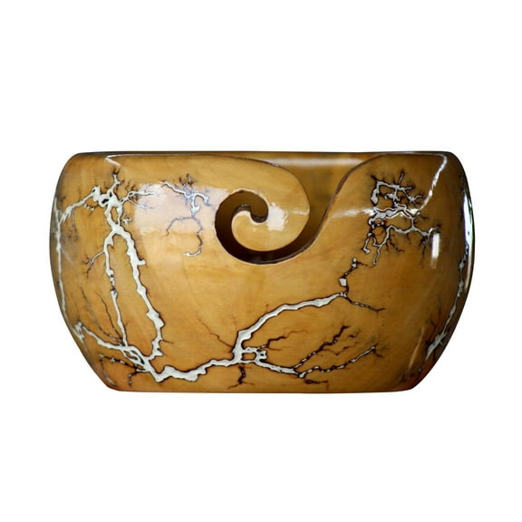 Yarn Bowl For Knitting, Resin/Wooden Large Yarn Bowl for Crocheting, Yarn Bowl For Knitters, Yarn Holder Christmas Day Gift