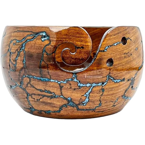 Yarn Bowl Wooden Rosewood Yarn Knitting Bowl With Antique Design Wooden Unique Bowl Rosewood 7 X 4 Inches