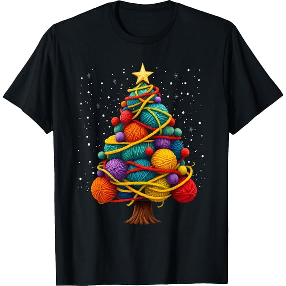 Yarn Christmas Tree Crochet Knitting Quilter Sewing T-Shirt - Walmart.com