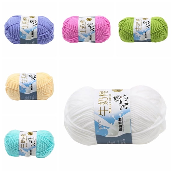 Yarn for Crocheting,Acrylic Yarn,Multicolored Yarn,Handmade DIY Scarf Sweater Coat Bar Needle Thread Baby Line Wool,Acrylic Yarn Skeins,Crochet and Knitting(White 2oz)from ANMUYUM