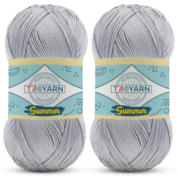Yarn for Crocheting & Knitting - 2 Skeins (2x383 Yds) (105168 - Winter White) Crochet Yarn - 100% Microfiber Acrylic Yarn - Knitting Yarn for Craft Projects