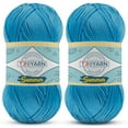 thumbnail image 1 of Yarn for Crocheting & Knitting - 2 Skeins (2x383 Yds) (105245 - Turquoise) Crochet Yarn - 100% Microfiber Acrylic Yarn - Knitting Yarn for Craft Projects, 1 of 7