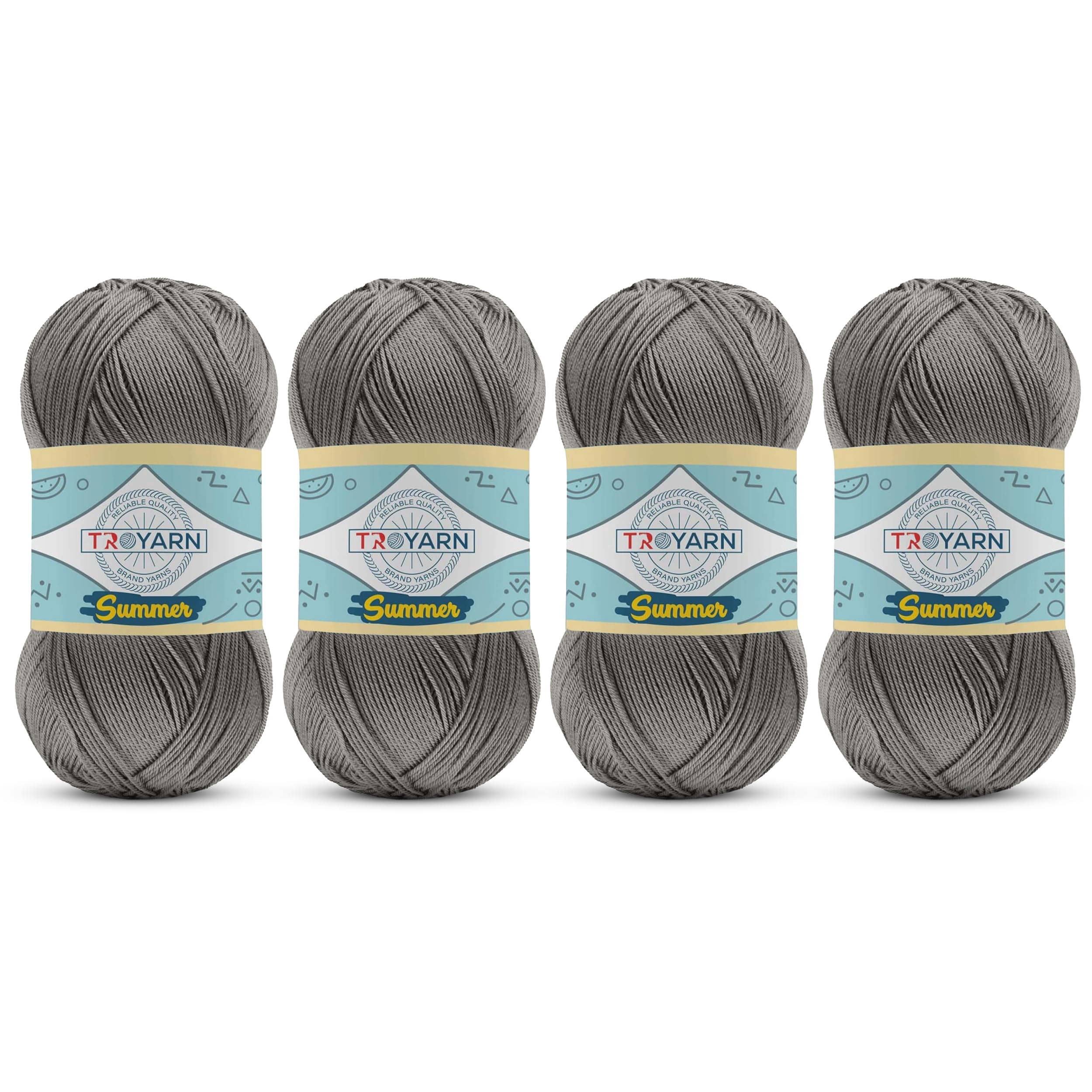 Yarn for Crocheting & Knitting - 4 Skeins (4x383 Yds) (105167 - Light Taupe) Crochet Yarn - 100% Microfiber Acrylic Yarn - Knitting Yarn for Craft Projects