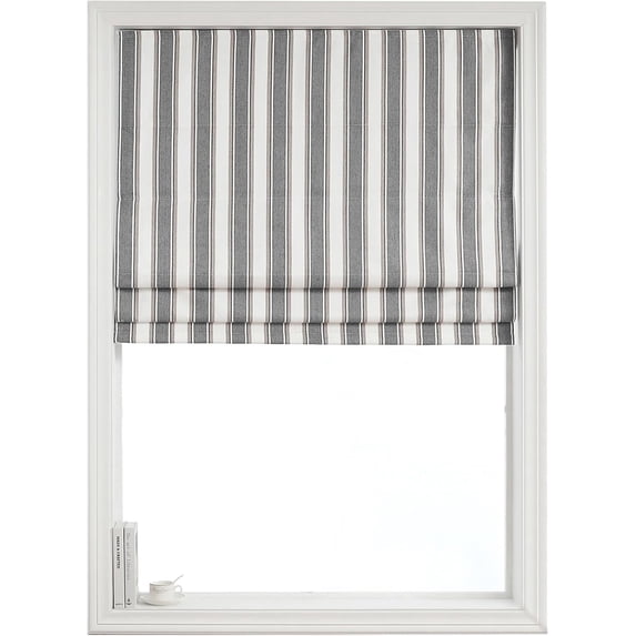 Yarn Dyed Cordless 100% Blackout Roman Shades