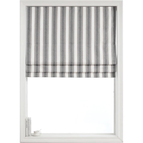 Yarn Dyed Cordless 100% Blackout Roman Shades