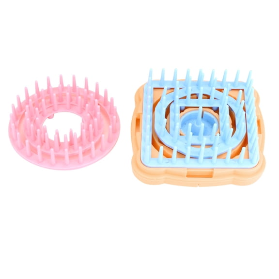 Yarn Flower Weaving Maker Kit 9 Piece Craft Loom for Corsage Knitting Flowers Bows Tassels with Instructions Random Color