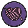 thumbnail image 1 of Yarn Heart Crocheting Applique Multi-Color Embroidered Iron-On Patch - 3.5 Inch Large, 1 of 5