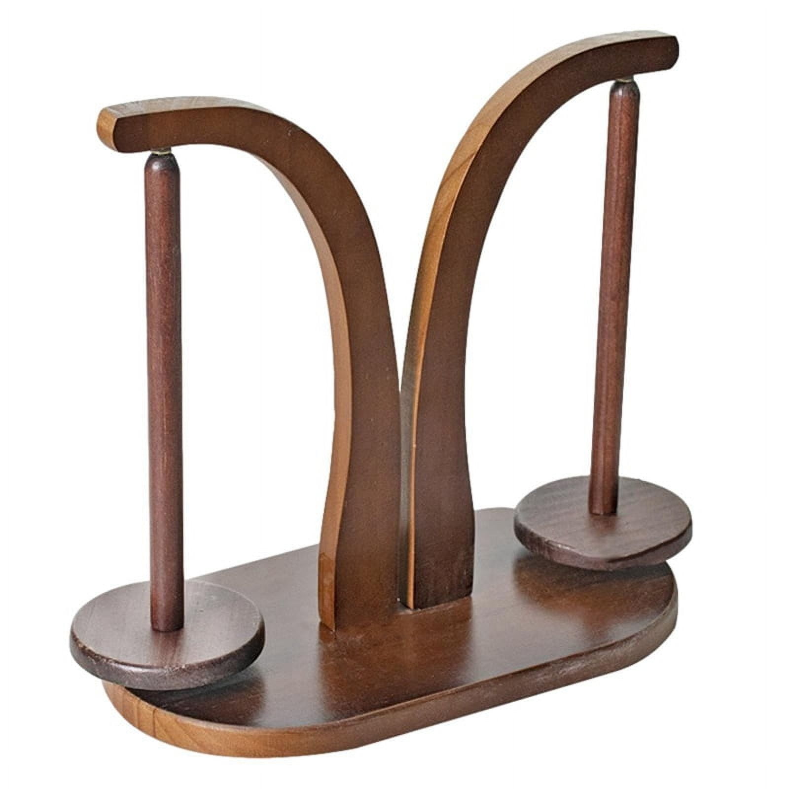 Yarn Holder, Magnetic Yarn Holder, Double Yarn Spindle,Rotating Wooden Sewing Tool for Knitting, DIY Crafts