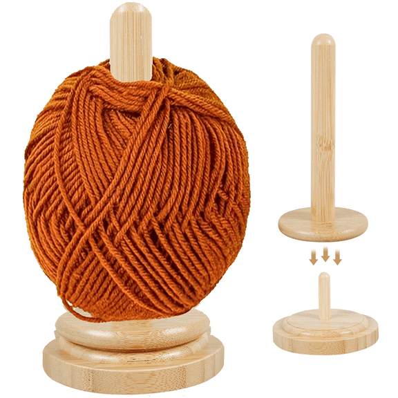 Yarn Holder for Crocheting Wooden Crochet Yarn Winder Holder Spinner Roller for Crocheting Yarn It Ball Holder Knitting Wool Holder Dispenser