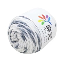 Yarn for Knitting, Crochet, and Crafts, 1 Pc, Colorful Acrylic Fiber, Yarn 5 Strands of Rainbow Cotton Crochet Diy Sweater Scarf Line Cotton Wool Thread Sewing Kit for Blankets, Hats, Ink White
