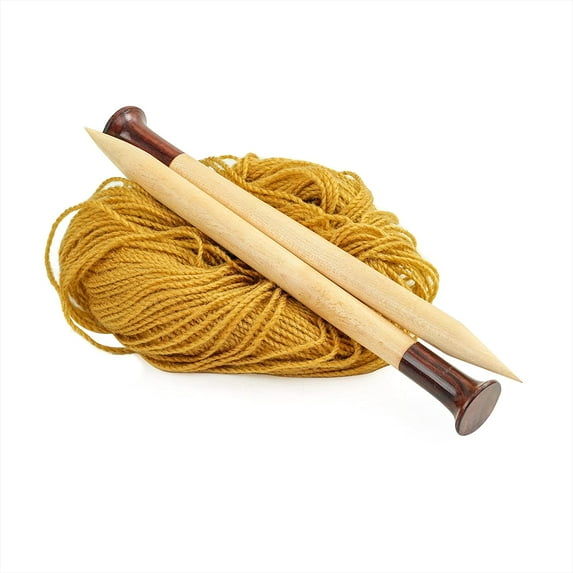 Yarn Knitting Needles (14" - Length) - Rosewood Head - 25mm