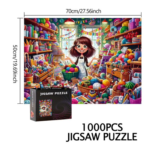 Yarn Puzzle 500pcs/1000pcs Large Puzzle Game Gift Family Interactive Game Puzzle DIY Home Decoration Brain Challenge