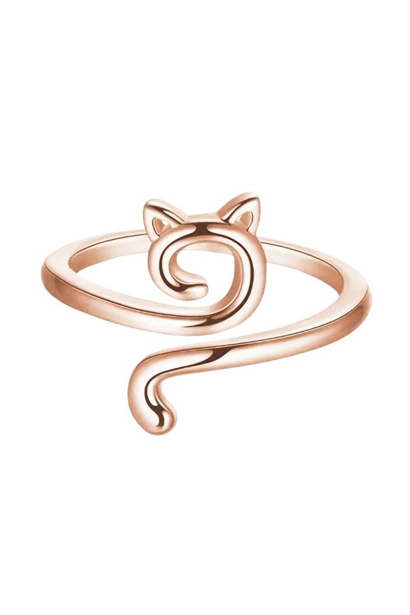 Yarn Ring Cat Ears Adjustable Size Ring Beginner Knitting Crocheting Tension Regulator Tool Finger Ring Gold Rose Gold Ring Cat Adjustable Rings for Women Hedgehog Finger Rings Jelly Rings Jewelry