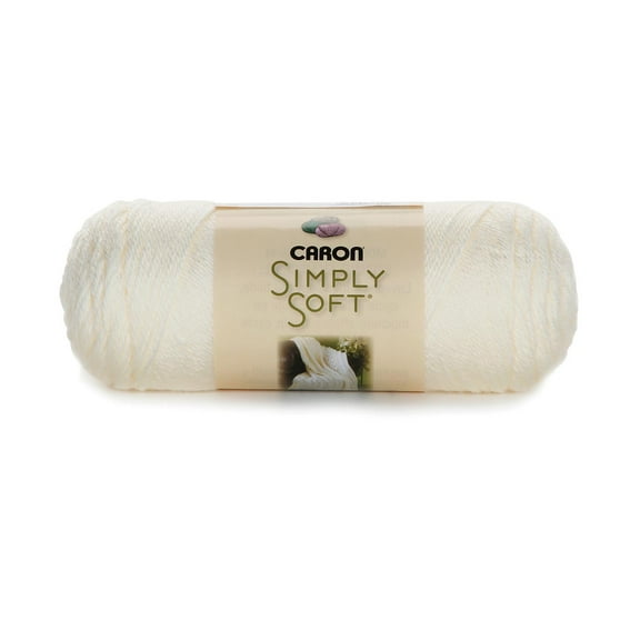 Caron® Simply Soft® Yarn, #4 Medium Acrylic Yarn, 6oz/170g, 315 yds, Off White