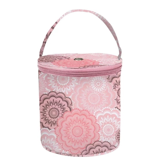 Yarn Storage Bag Yarn Drum 14cmx14cm Knitting Yarn Bag Basket Portable with Handle Accessories 600D Oxford Cloth Crafts Storage Knitting Bag