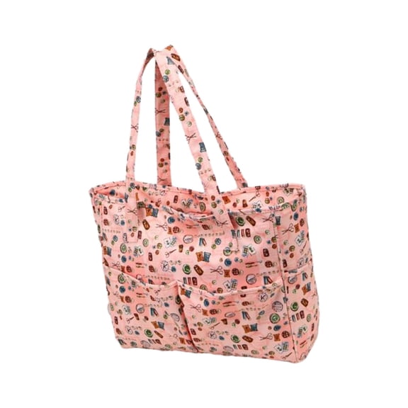 Yarn Storage Tote Knitting Bag Multifunctional Sturdy Crochet Bag Embroidery Project Bag for Household Sewing Tools Traveling Camping